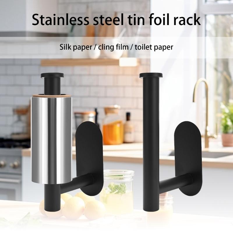 Stainless Steel Toilet Paper Holder Kitchen Washroom Adhesive Toilet Roll Holder Stick on Wall Loo Roll Holder Gifts