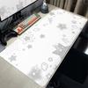 Korean Ins Minimalist Black White XXL Desk Mat Office Aesthetic Star Mouse Pad Keyboard Computer Decort Mousepad Pc Accessories