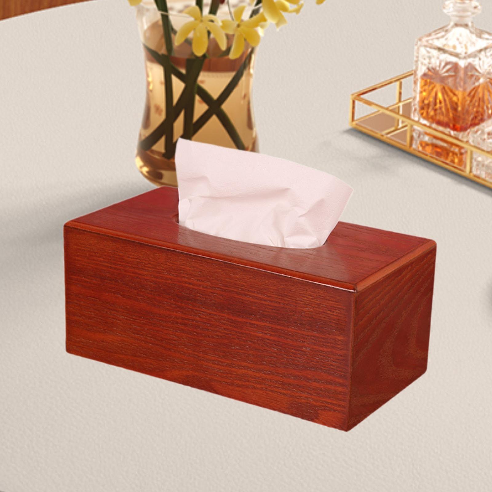 

Wooden Pumping Paper Case Stylish Multifunctional Tissue Paper Cover Box for Living Room Hotel Office Restroom Restaurant