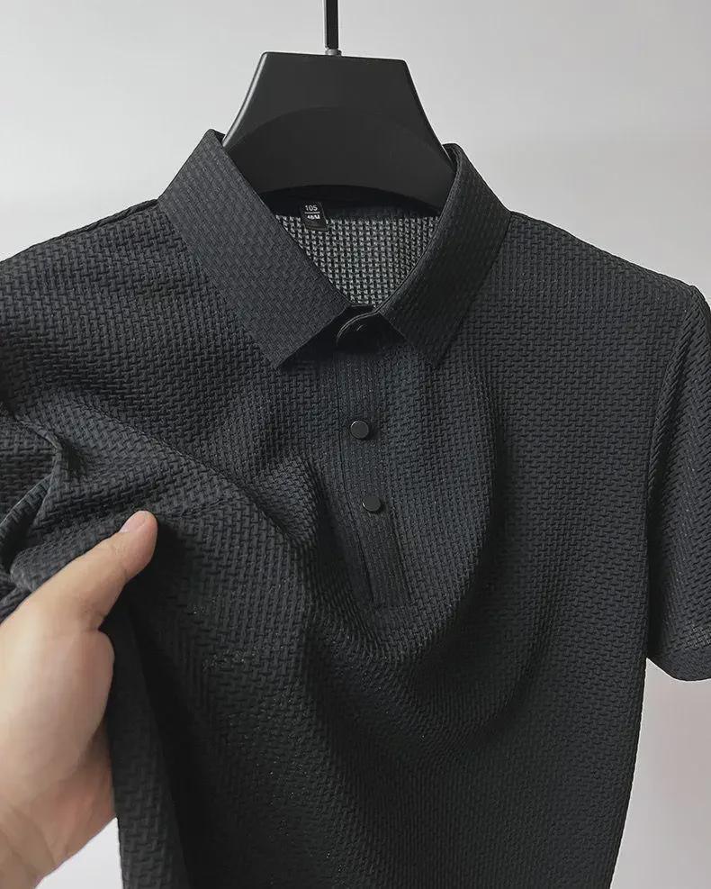 Men's Short-Sleeve Ice Silk Mesh Polo Shirt