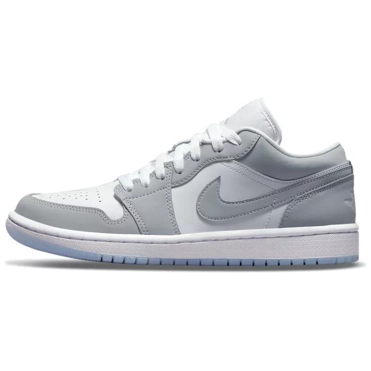 Jordan Air Jordan 1 Slip Resistant Abrasion Resistant Low top Vintage Basketball Shoes Women s White Gray 2024 Edition DC0774-105-2024 42.5
