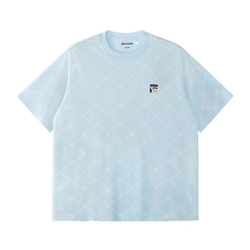 

FILA FUSION Unisex Pet Monogram Striped Short Sleeve T-Shirt M
