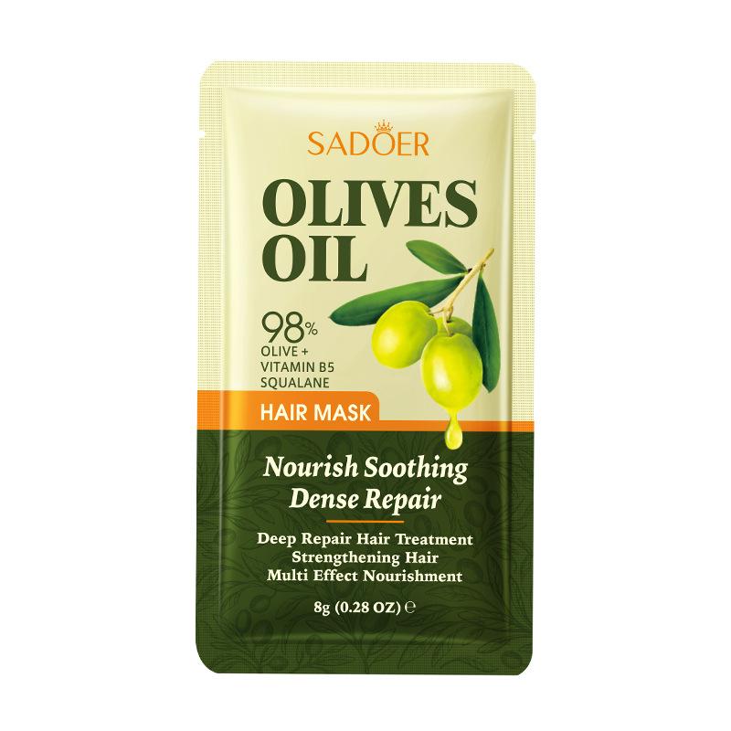 

Маска для волос с оливковым маслом SADOER Repair Improves Frizz Portable Sheet Hair Mask 1
