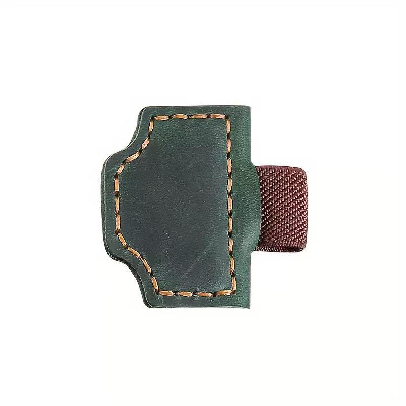 Retro Crazy Horse Leather Magnetic Bookmark & Pen Holder with Free Custom Laser Engraving