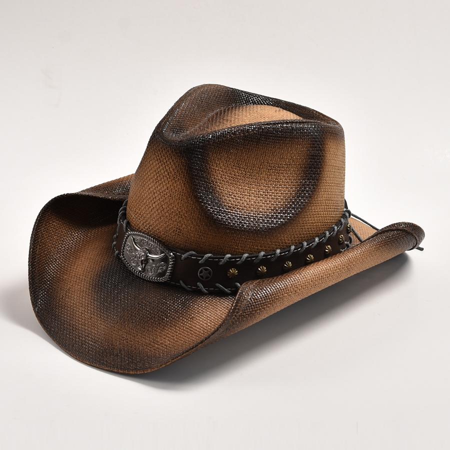 

New Men s Women s Vintage Western Cowboy Hat Handmade Straw Weaving Beach Sun Hat Gentleman Lady Cowgirl Jazz Hat 56-58CM