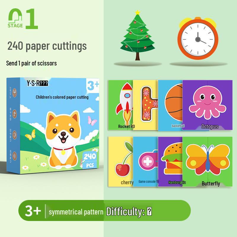 Yisirui 3D Origami Craft Kit for Kids: Fun DIY Paper Cutting Book for 3-Year-Olds