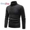 Cozy Up Men's Autumn and Winter Solid Thickened and Padded High-Collar Sweater
