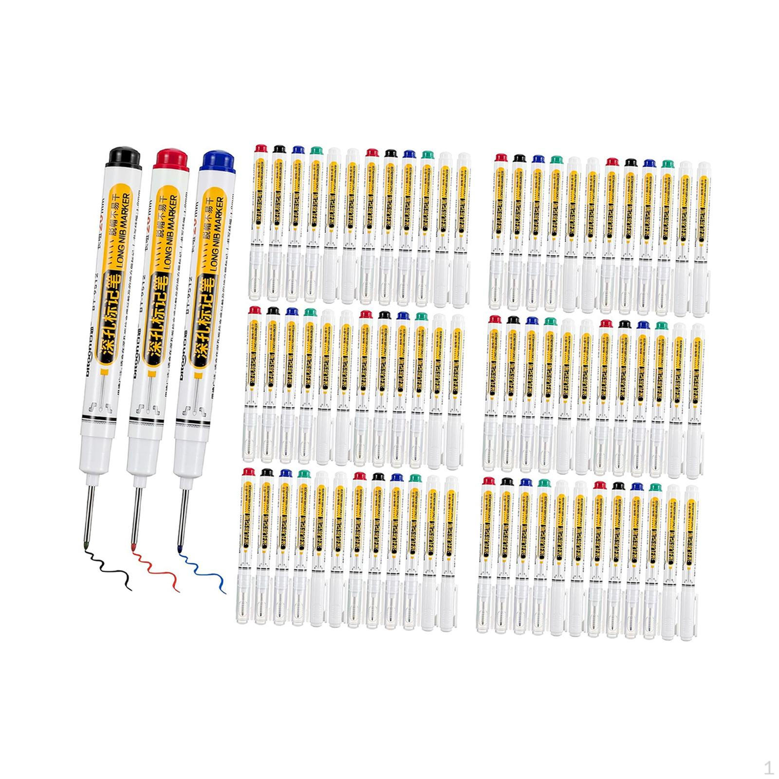 

75x Deep Hole Marker Construction Colorful Carpenter Marking Tool for Woodworking