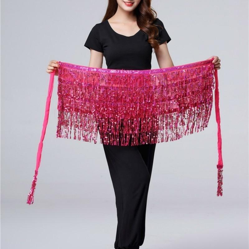 Lady Women Belly Dancing Dress Waist Chain Belt Shiny Hula Stage Show Accessories Bellydance Costume Prop Belly Dance Skirt