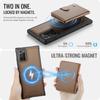 Für Samsung Galaxy Note20 Hülle JEEHOOD J09 RFID-blockierender Kartenhalter Leder-Rückseite Handyhülle Magnetische Hülle
