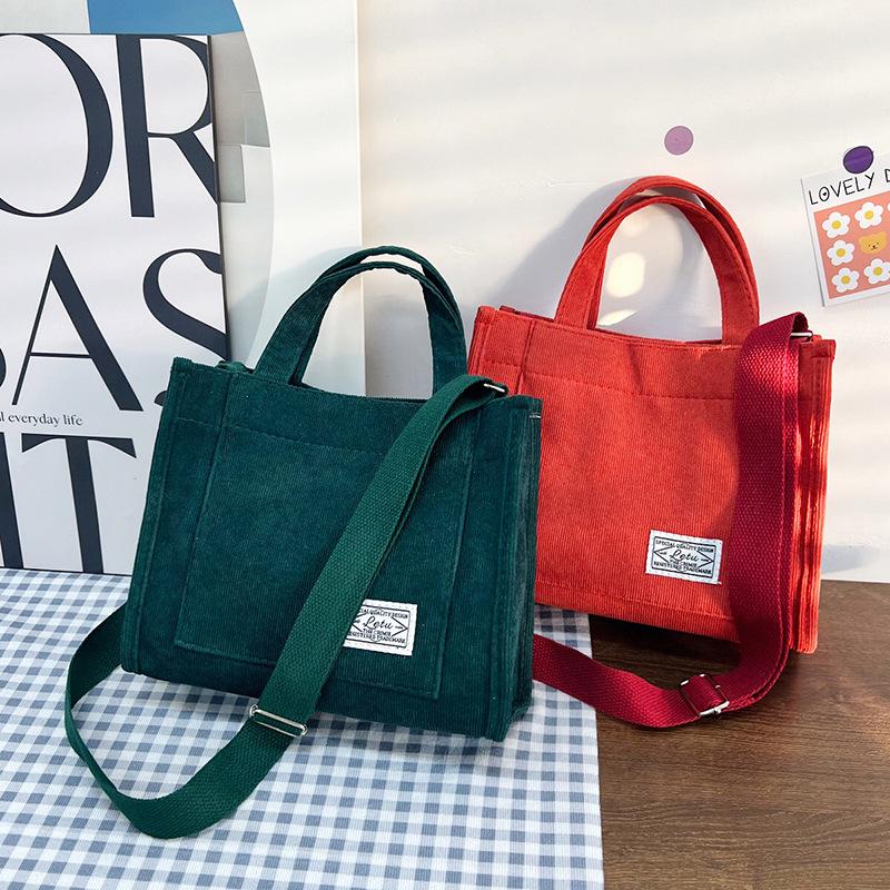 2024 Corduroy Small Square Korean Trendy Handbag Crossbody Shoulder Bag for Women