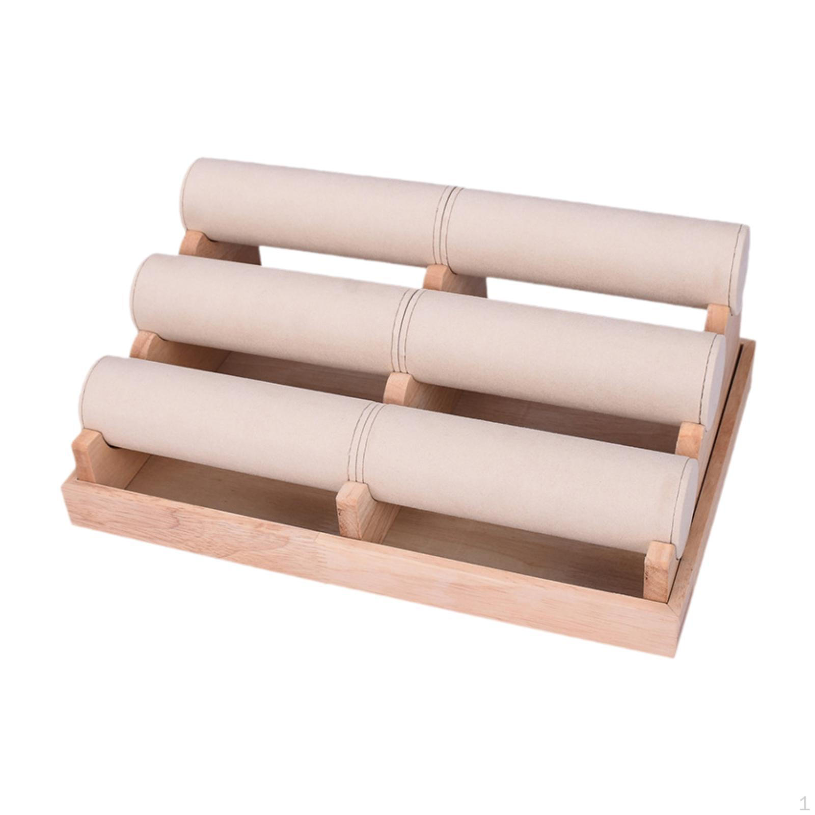 

Держатель для браслета, органайзер для ювелирных изделий, подставка для наручных часов, съемная подставка, дисплей для часов бежевый