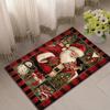 Świąteczny Czerwony Wzór Ciężarówki Świętego Mikołaja Dywanik Pod Drzwi Dywanik Dywanik Dywan do Salonu Dekoracja Świąteczna Pokój Wystrój Domu