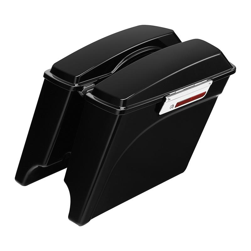 Motorcycle 5" Stretched Extended Saddlebags Bag For Harley Touring Road King Street Glide Electra Glide 1993-2013