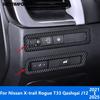 Head Light Lamp Switch Cover Trim For Nissan X-trail Xtrail Rogue T33 Qashqai J12 -2024 2025 Carbon Fiber Car Accessories