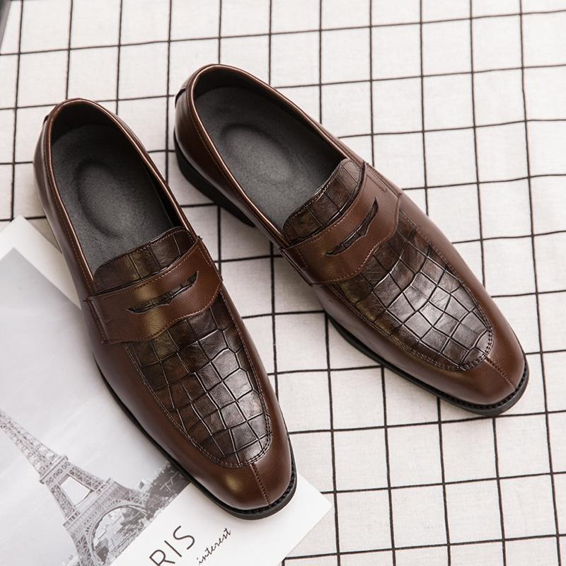 Fashion Men Casual Shoes Autumn Leather Loafers Office Dress Shoes For Men Driving Moccasins Comfortable Slip On Party Fashion Shoes Man