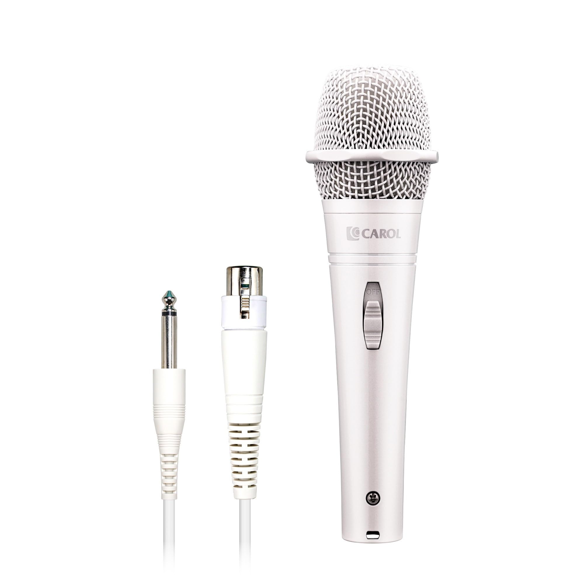 

CAROL E Microphone XLR Microphone Dynamic Microphone Unidirectional Microphone Super Cardioid Recording Singing Live Broadcast YOUTUBE Game Commentary белый