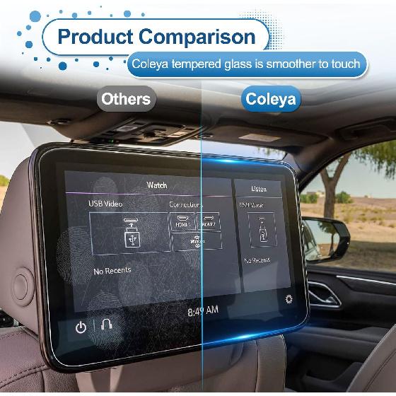 (2Pack) 2021-2024 2025 Yukon Screen Protector for GMC Yukon 12.6-inch Rear Touchscreen, 9H Tempered Glass 2023 2024 Yukon Denali/Denali Ultimate