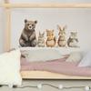 Cartoon Animal Set Self Adhesive Wall Sticker for Bedroom Living Room Entryway Decor