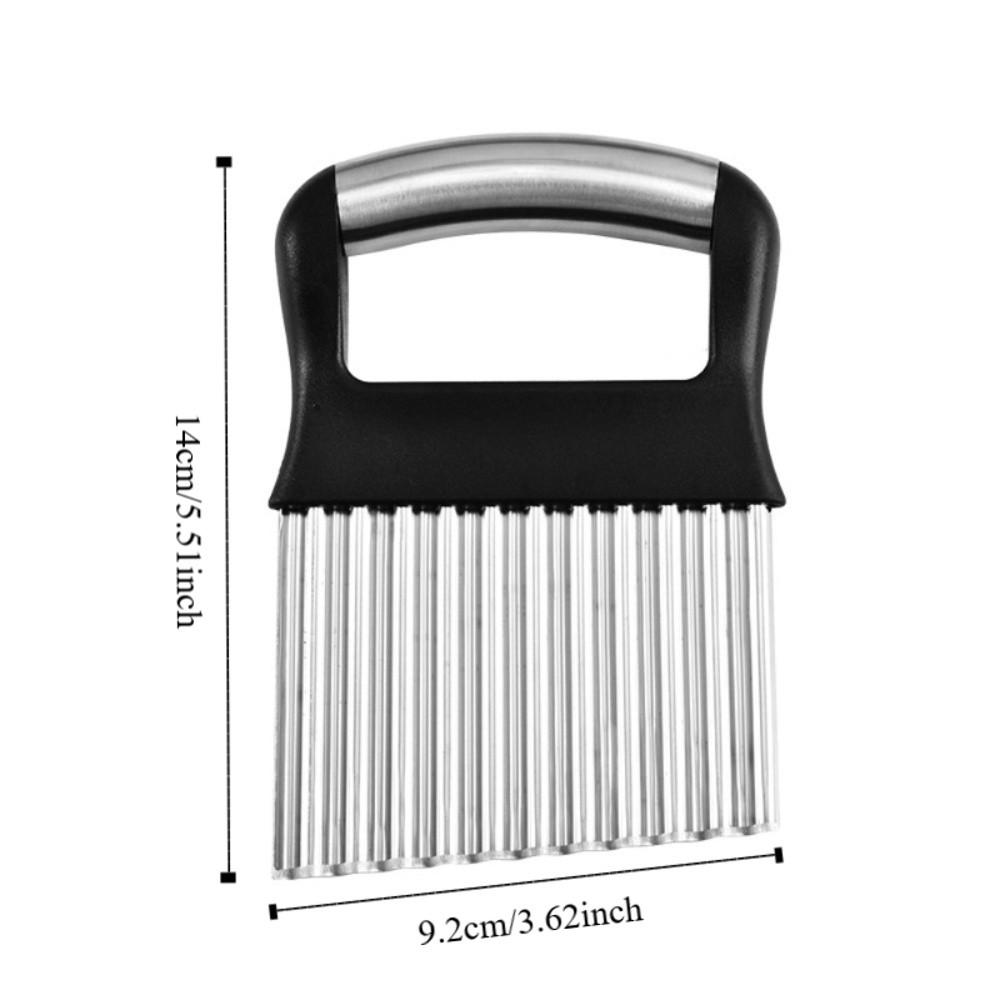 Stainless Steel Crinkle Cutter Manual Wavy Chopper Multifunctional Potato Slicer  Vegetable