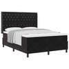 Box Spring Bed with Mattress Black 140 X 200 Cm Velvet