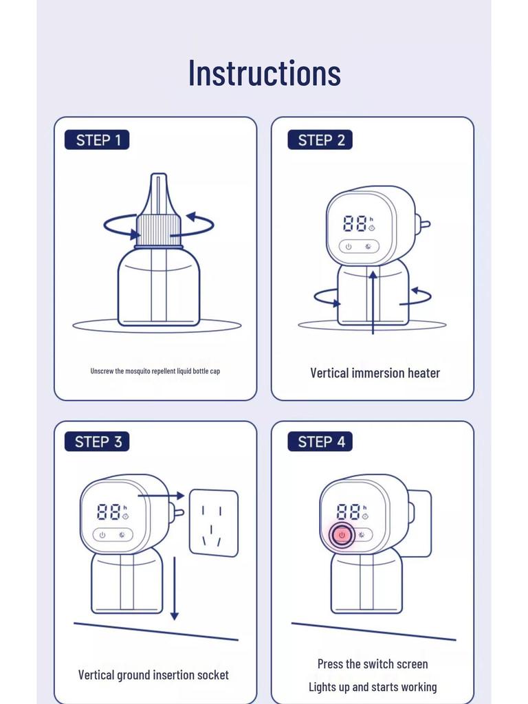 Electric Mosquito Repellent Liquid for Home - Safe for Pregnant Women & Infants, Plug-in Refill