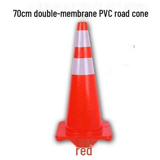 70cm Reflective PVC Road Safety Cone with Rubber Base