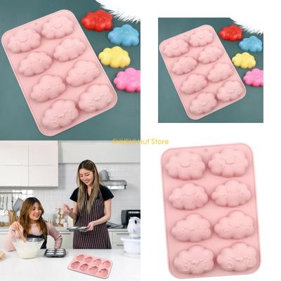Moules de Pâtisserie Pratiques en Silicone 8 Cavités pour les Besoins de Pâtisserie Maison D57B