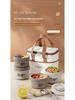 304 Stainless Steel Insulated Japanese-Style Bento Lunch Box - Microwaveable for Office Workers and Students