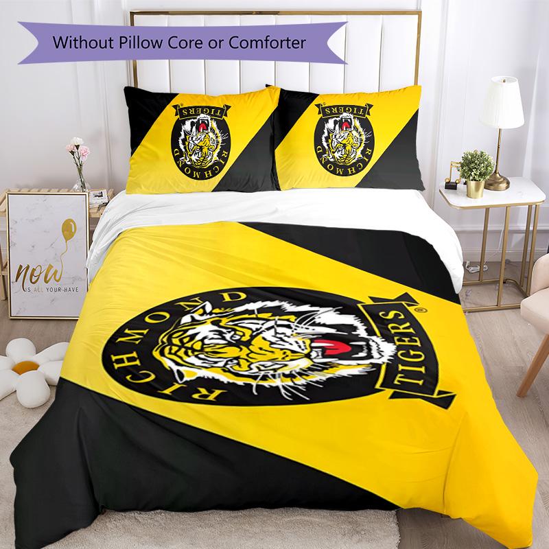 Richmond Tigers 3pcs Bedding Set Duvet Cover Closure Includes 1 Duvet Cover & 2 Pillowcases for All Seasons Bedroom Home Dorm Decor