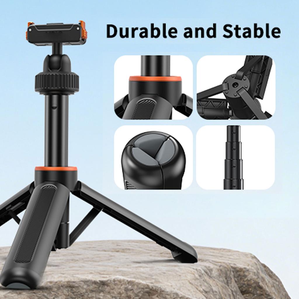 Selfie Stick Tripod with 360 Rotating Ball Head Magnetic Quicks Release Mount Extendable Foldable Fits for DJI Action 5