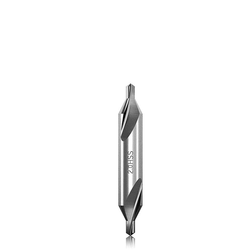 1/2/3/4/5mm High-speed Steel Center Drill Bit Set 60 Degree Combined Countersinks Angle Bits for Lathe Metalworking