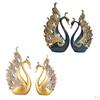 1 Pair Decorative Swan Ornaments Wedding Valentine Gift Office Decor