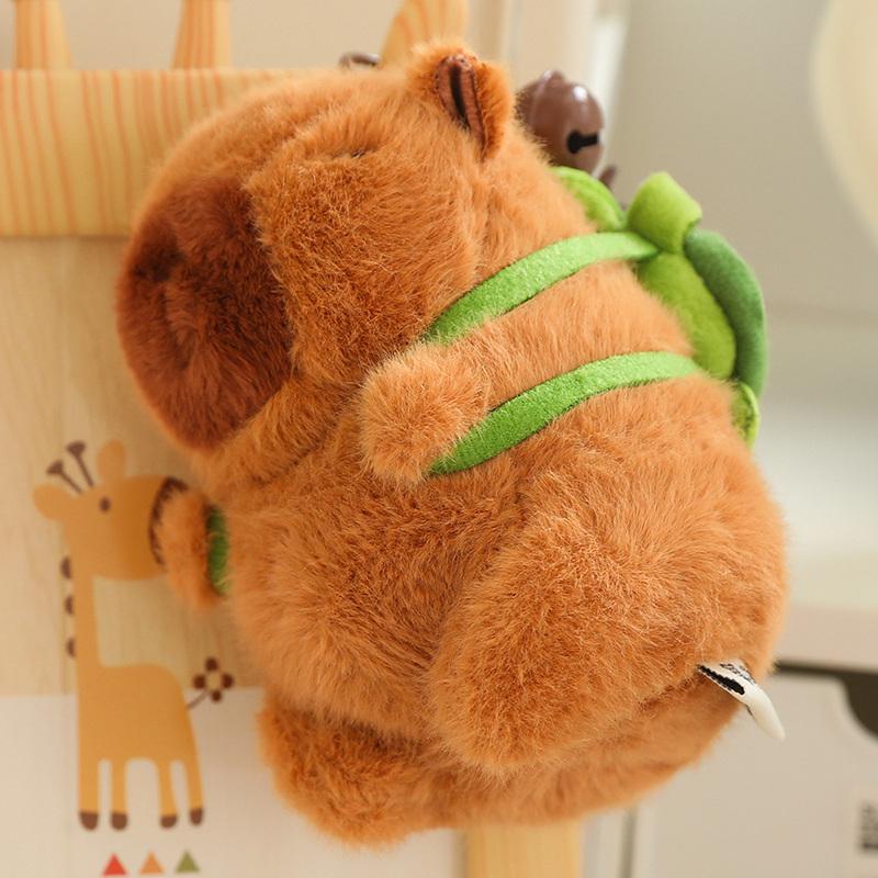 Capybara Stuffed Plush Toys Turtle Backpack Dolls Cute Capybara Plushies Animal Cushions Pillows Companionship Gifts