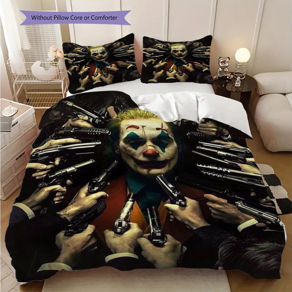 Joker'S Fiery Encounter Threepiece Set 1 Duvet Cover 2 Pillowcase Without Core Bedding Set Duvet Cover And Pillowcase Soft And Comfortable