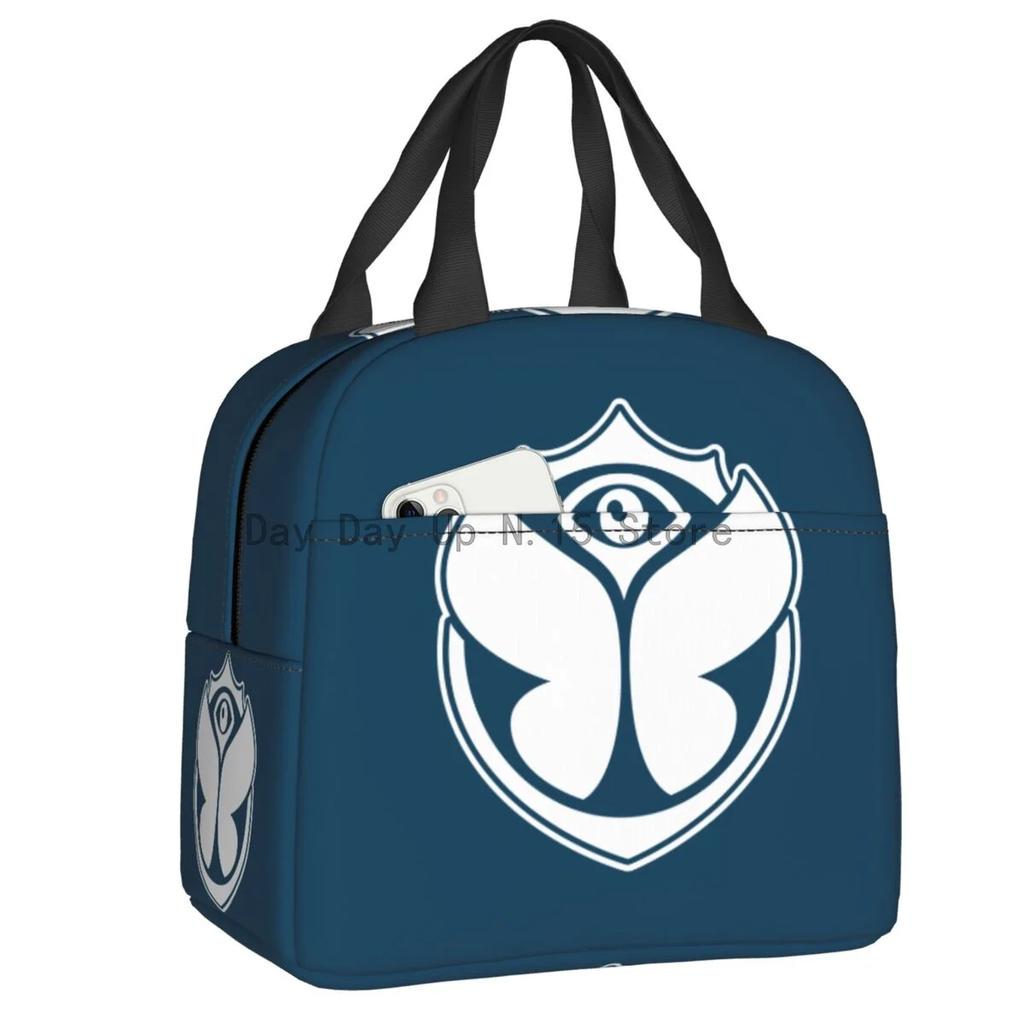 Insulated Lunch Tote Bag for Women Electronic Dance Funny Print Resuable Cooler Thermal Food Lunch Box School