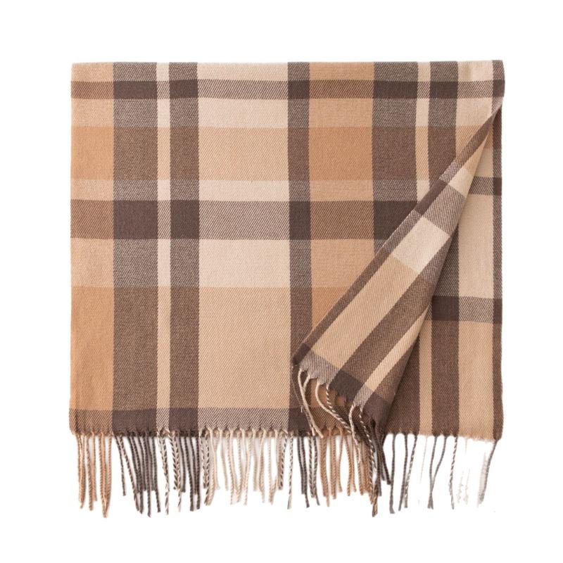 Plaid scarf autumn and winter imitation cashmere shawl warm scarf versatile fringe fashion high-end new style thickened for men and women