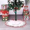 Reuseable 1 Pcs Flannelette DIY New Year Elk Party Supplies Floor Mat Cover Christmas Tree Skirt Xmas Decor Christmas Carpet