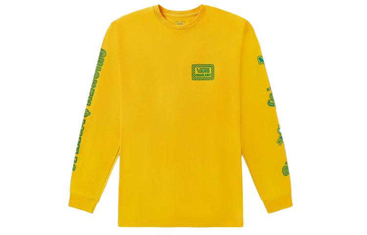 Vans T Shirts Men s Yellow Crew Neck Moderate Straight Fit VN0A4ROY85W M