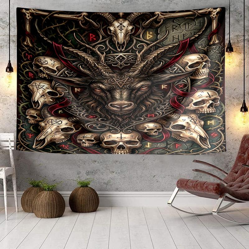 Dark Ritual Symbols Tapestry Room Decoration Wall Hanging for Living Room Bedroom, Dormitory, Birthday and Christmas Gifts