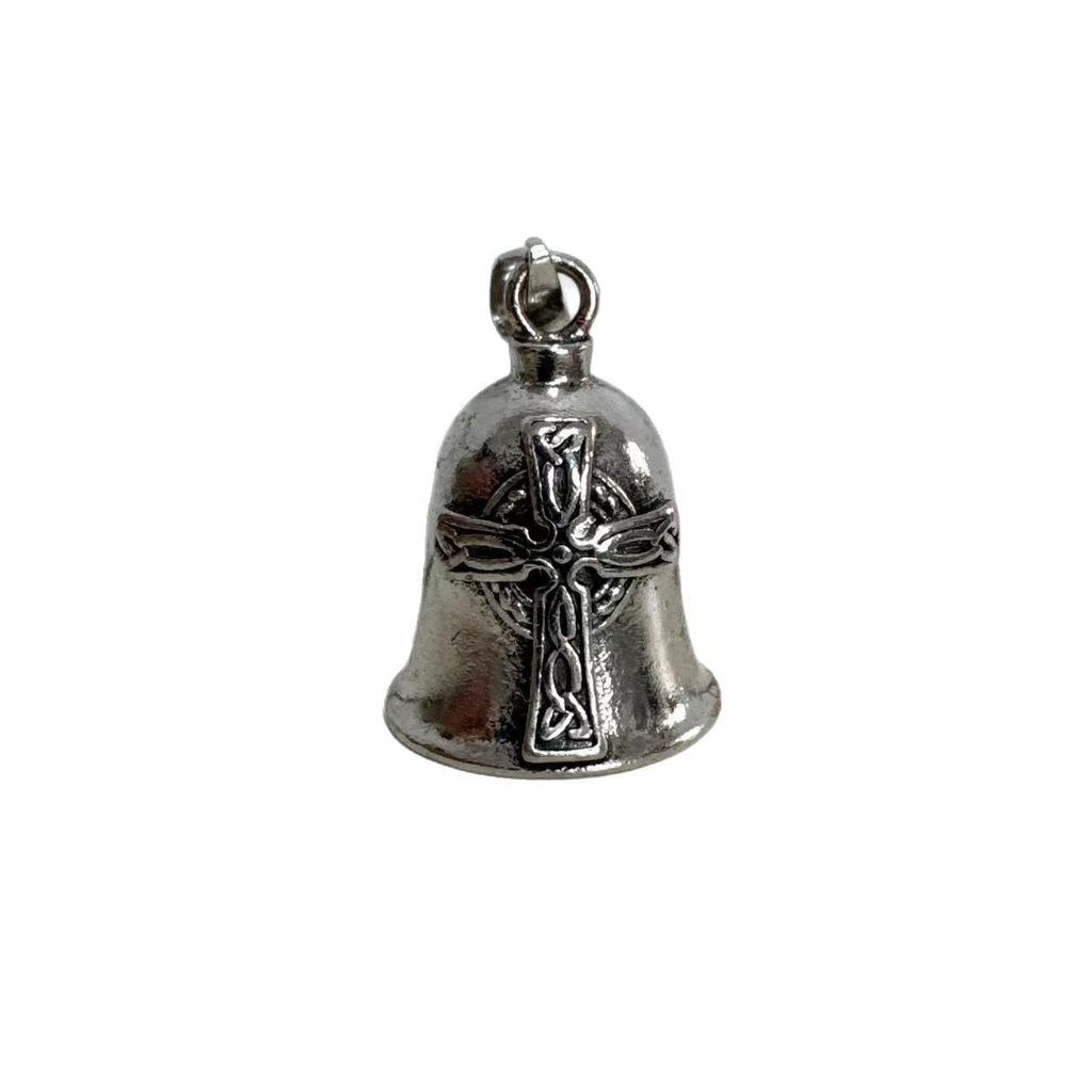 In Stock Nordic Viking Retro Bell Necklace - Lucky Cross Charm