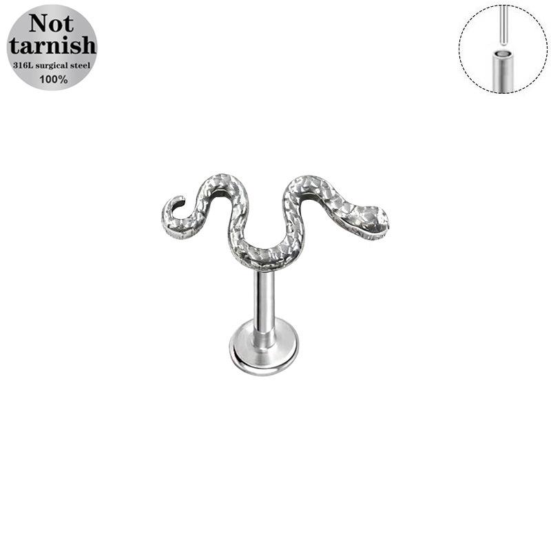 Heart-Shaped Eye and Lip Stud Earrings - Rabbit Design