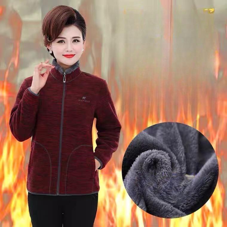 Polar Fleece Jacket Women  Autumn and Winter Thickened Double-sided Fleece Polar Fleece Jacket