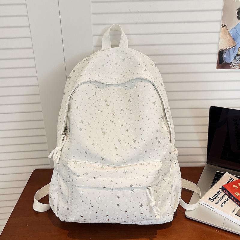 Schoolbag Korean Star Printed Backpack Female Student Large Capacity Light Commuter School Bag High Value Casual Backpack