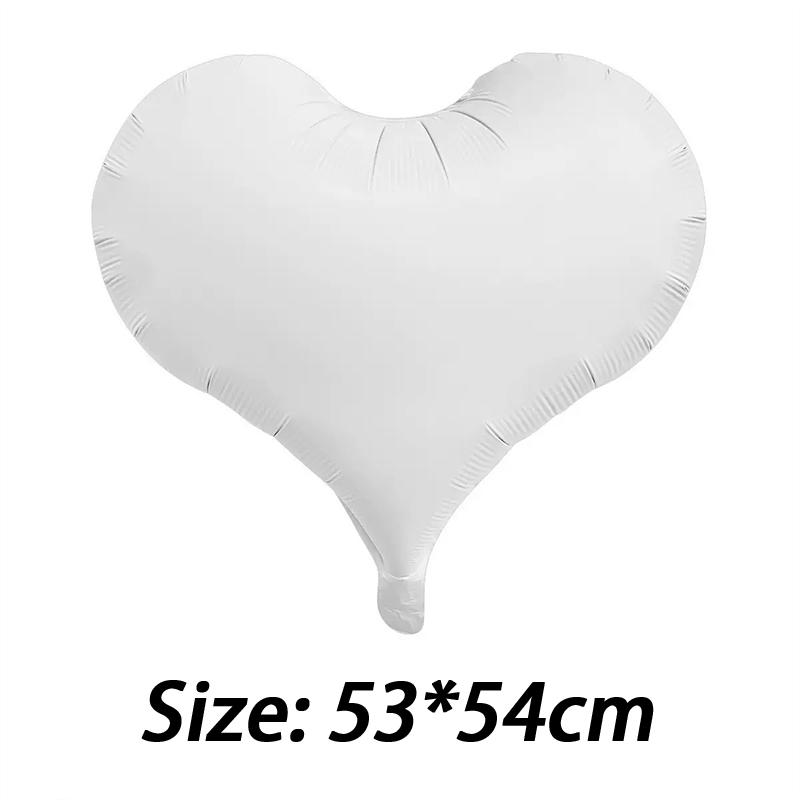 20-Inch Large Heart-Shaped Foil Balloon Suitable For Valentine S Day And Weddings белый
