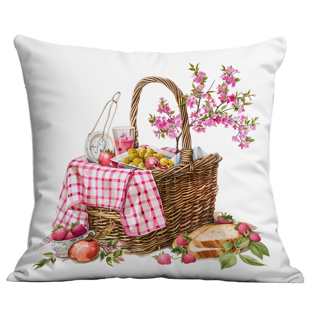 New Retro Pink Spring Farmhouse Pillowcase Home Living Room Sofa Cushion Pillowcase