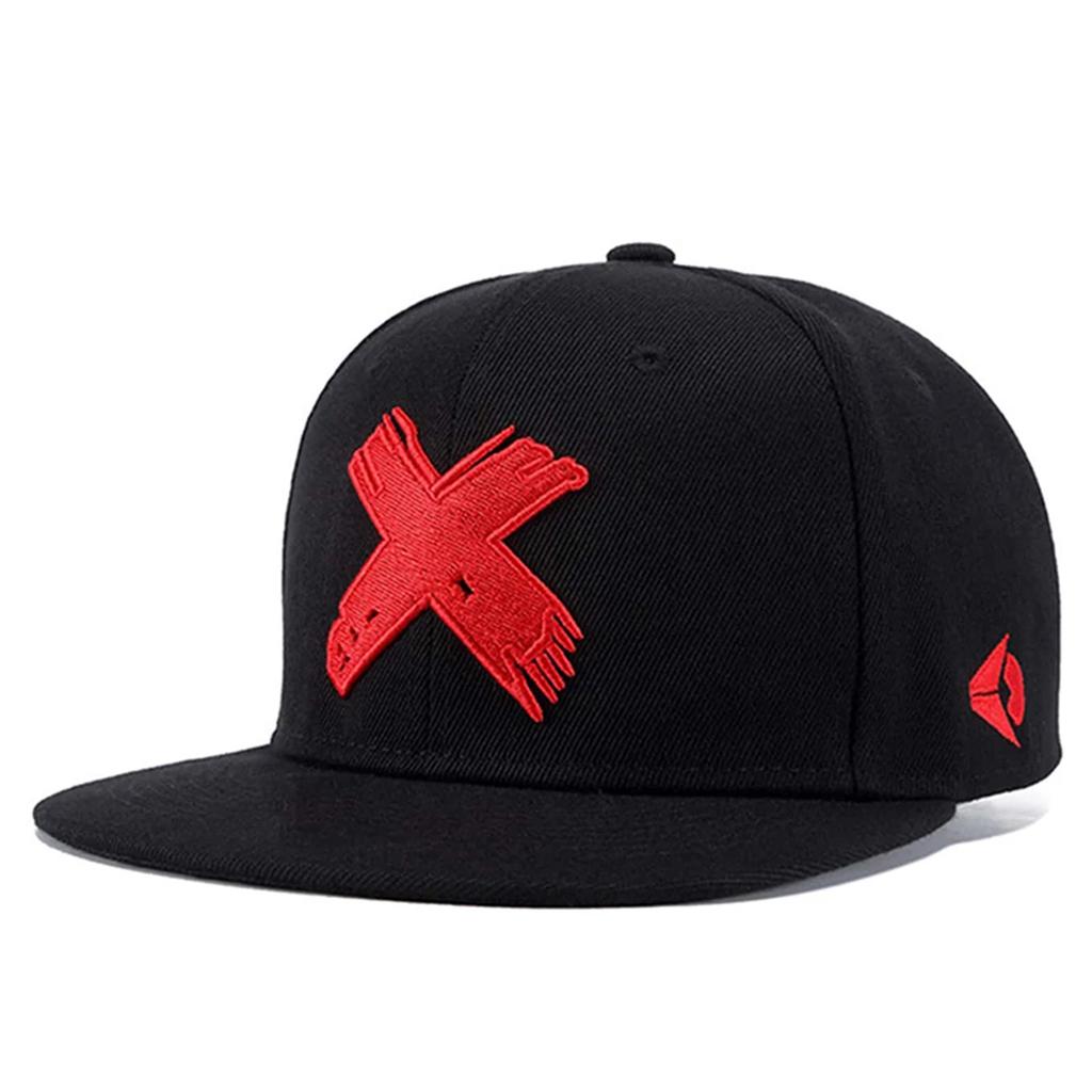 Unisex X Letter Embroidery Hip-hop Hats Spring Autumn Adjustable Casual Snapback Baseball Caps Outdoor Sunscreen Hat