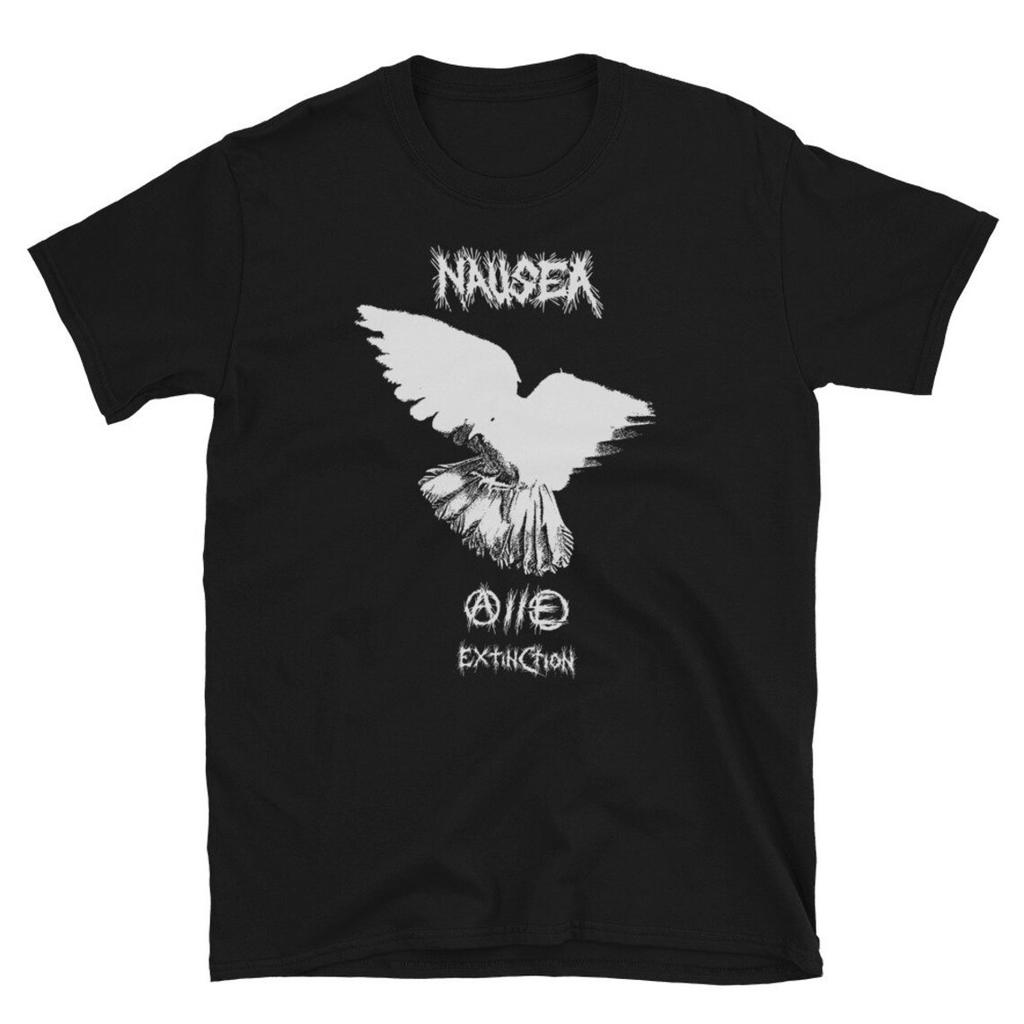 NAUSEA Band Extinction Schwarzes Baumwoll-T-Shirt Volle Größe S-5XL