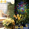 LED Solar Fireworks Lights Outdoor Decorative Multicolor Starburst Waterproof Lamps with 8 Modes for Garden Path Home Lawn
