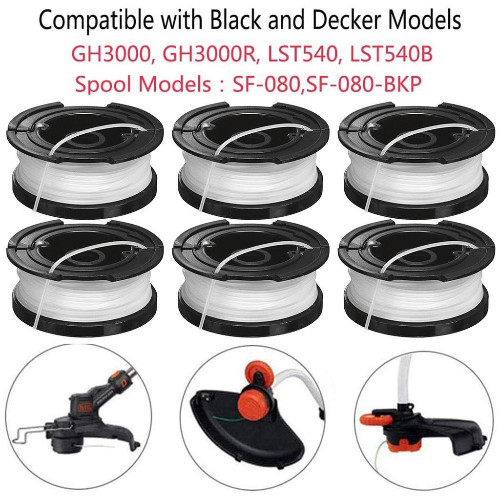 Trimmer Spool Line Set of 6 for A6481 Compatible with Models ST4525 ST6600 ST7000 ST7200 ST7500 ST7700 ST7701 STC1820PC